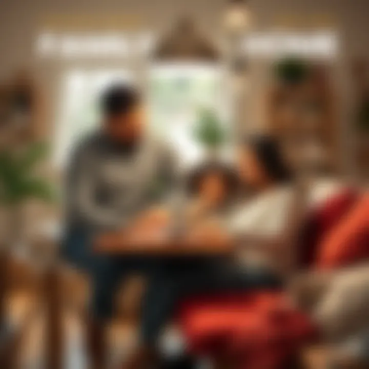 A family working together at home, balancing parenting and career responsibilities