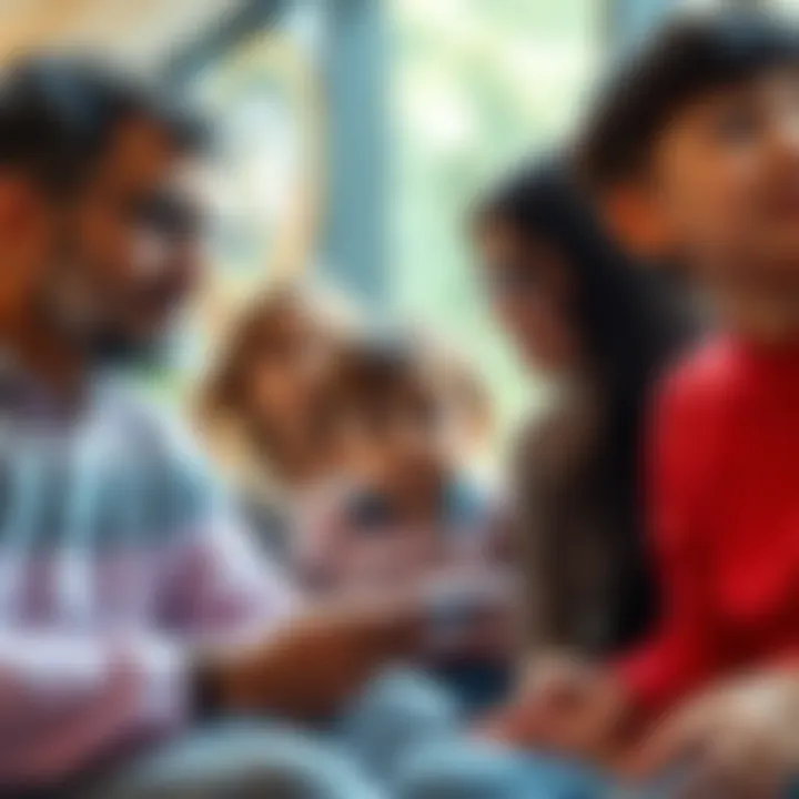 A family with small children participating in the Inner Engineering program, focused on engagement and learning in a peaceful environment.