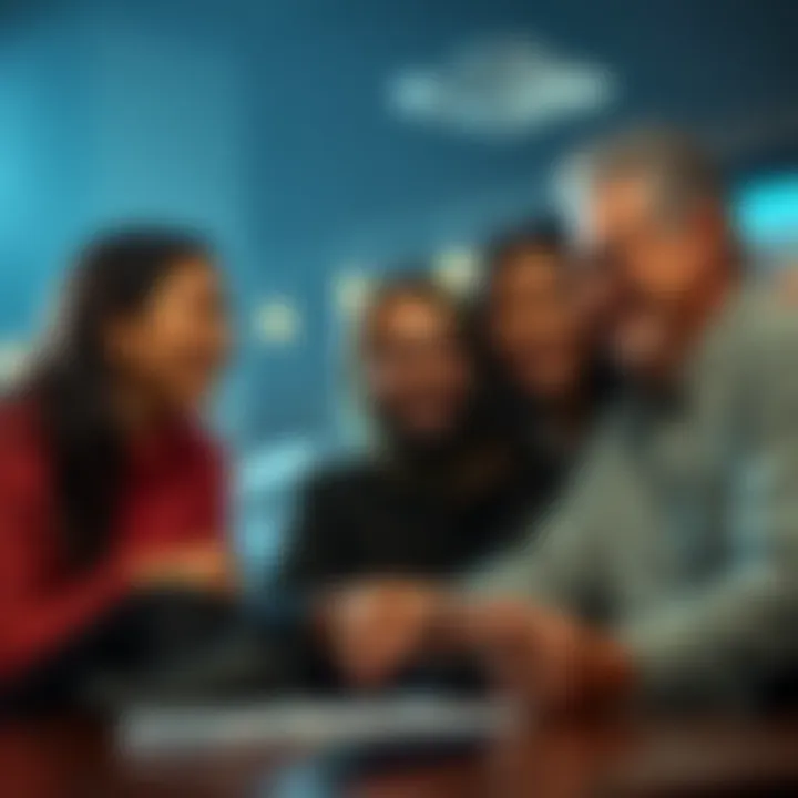 A family gathering, with members smiling and enjoying each other's company, highlighting the importance of connections as news of UFOs emerges.
