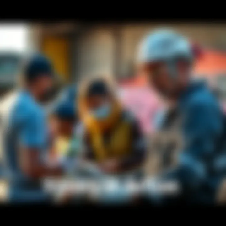 A family engaged in community service, embodying values of hard work and dedication.