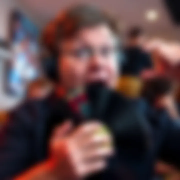 Fan Surprised by New Beatles Lyrics A fan looks shocked while listening to The Beatles' song, holding a vinyl record of 'In My Life' with a surprised expression.