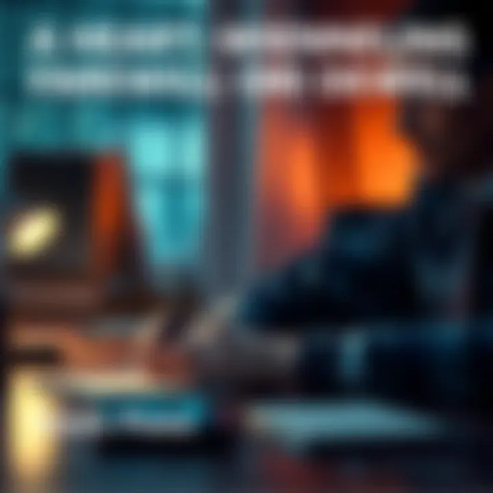 An individual sits at a desk, pen in hand, writing a heartfelt farewell letter, with visible sadness on their face.