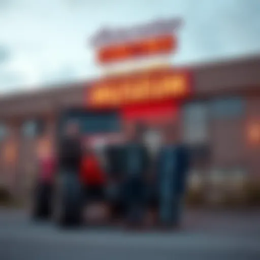 Farmtruck and AZN standing in front of a sign for their new automotive culture museum
