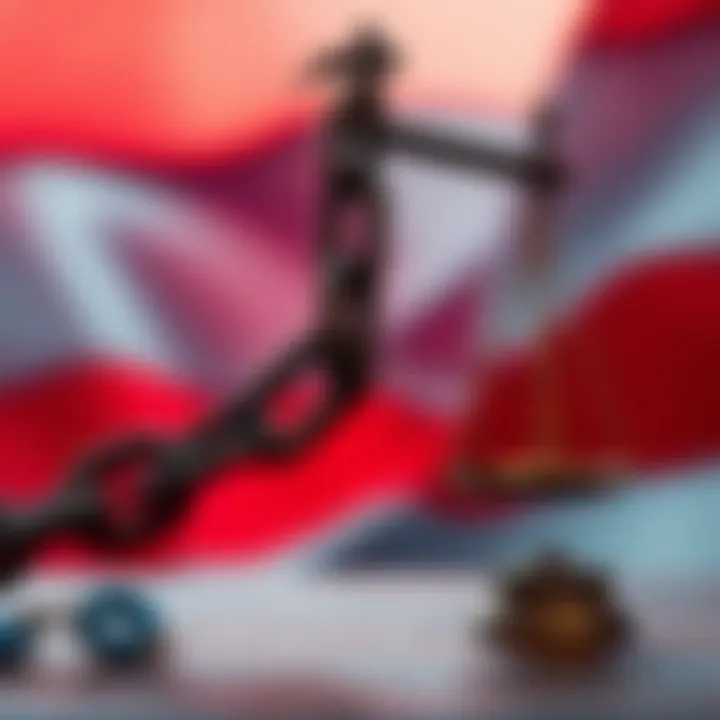 A visual representation of the interconnection between fascism and liberalism, featuring symbolic elements like a broken chain and a balancing scale, reflecting the complex political relationship.