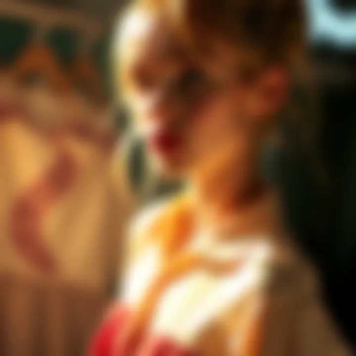 Fashion with a 'Heroin Chic' Vibe A model with a thin frame and pale complexion, wearing vintage 90s clothing that echoes the 'heroin chic' aesthetic, surrounded by soft lighting to capture a nostalgic feel.