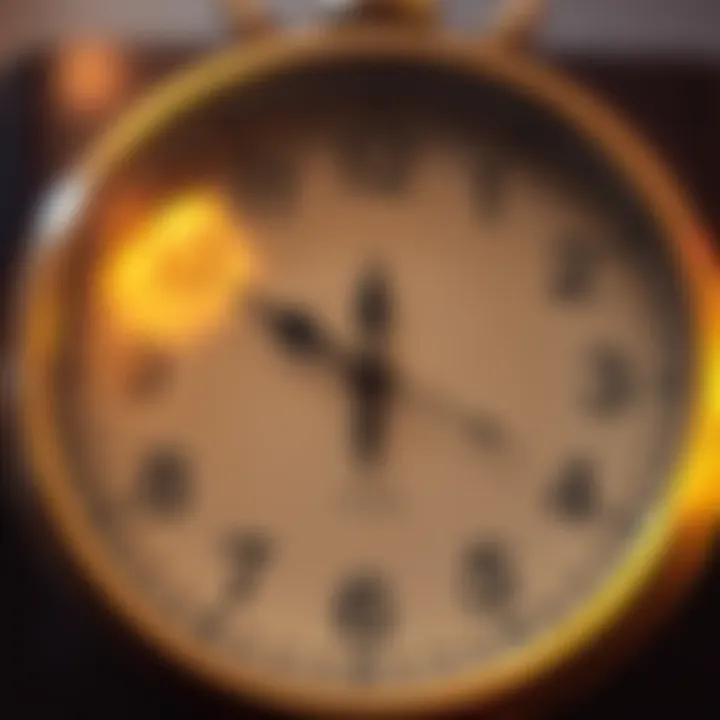Clock with blurred hands A clock with its hands appearing blurred, symbolizing the fast passage of time as one ages.