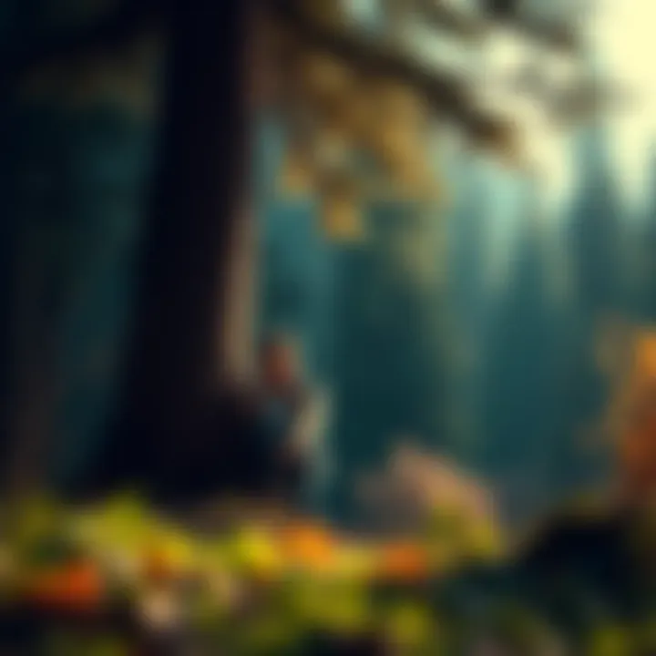 A father sits with his daughter under a tall tree, sharing a moment of connection and reflection on life and nature.