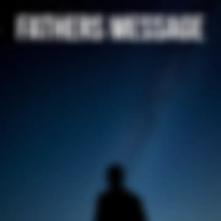 A serene night sky with stars and a silhouette of a person looking up, symbolizing the search for messages from a loved one in the afterlife.