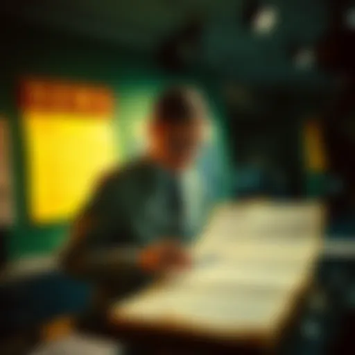 A researcher examines documents related to the FBI's UFO files, highlighting evidence of a secret alien unit.