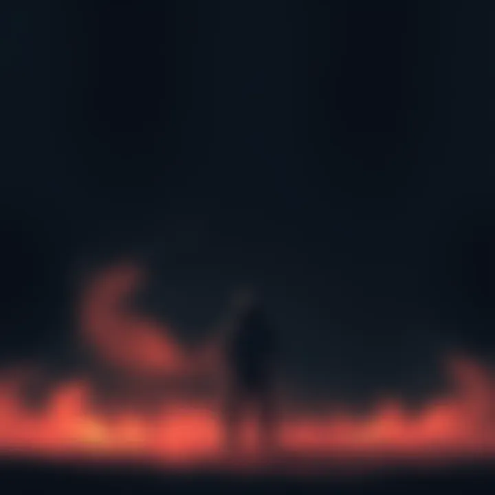 A person standing alone in a shadowy space, looking anxious, symbolizing the fear of suffering and existential threats.
