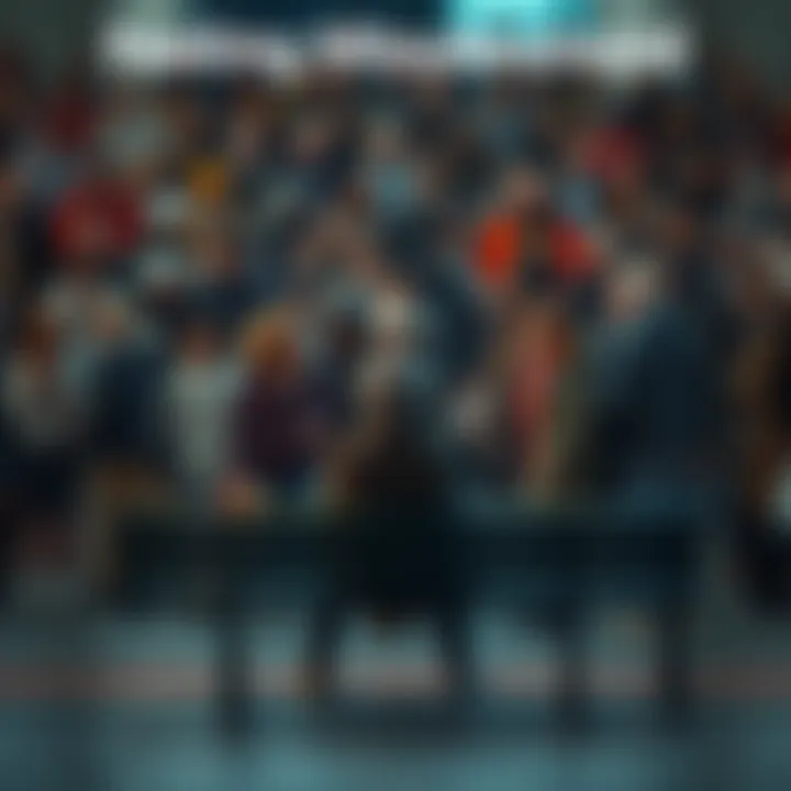 A person sitting alone on a bench looking contemplative, surrounded by a blurred crowd that appears disconnected, representing feelings of isolation.