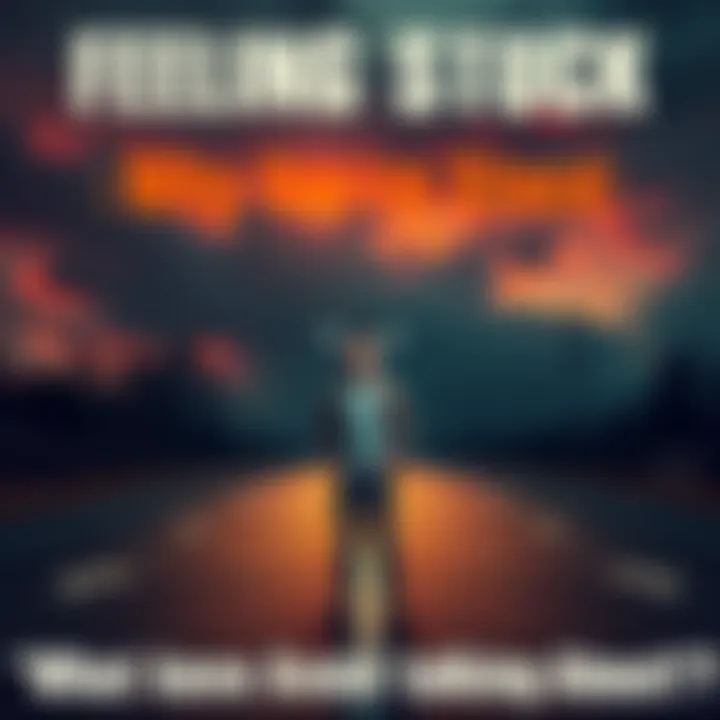 A person standing at a crossroads with a confused expression, symbolizing life's difficult choices.