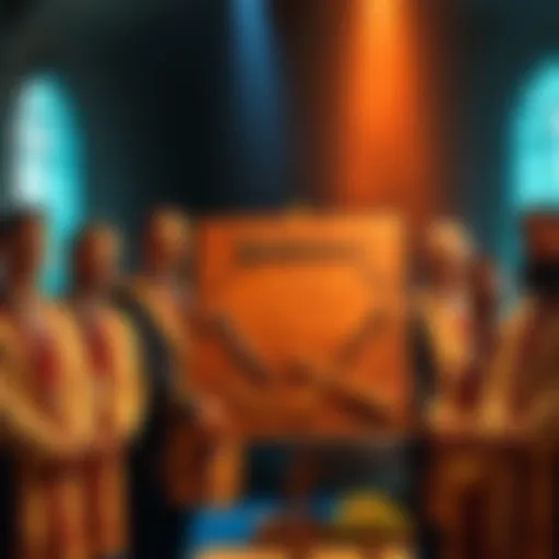 A group of brothers celebrating the Fellowcraft degree ceremony, showcasing the 2nd Degree Tracing Board and working tools.