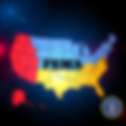 Map of the United States highlighting states that supported Trump versus those that did not, with a FEMA logo in the corner.