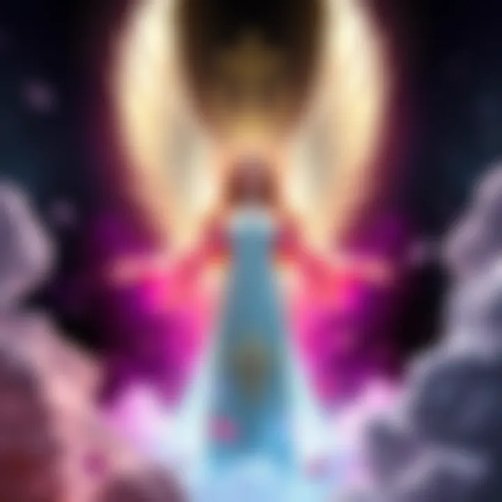 An artistic representation of the Holy Spirit as a feminine figure, surrounded by light and symbols of faith.