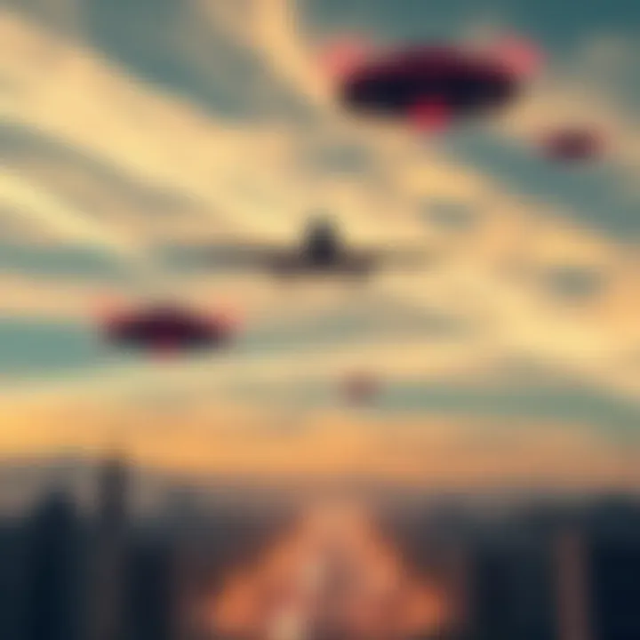 Sky over Almería showing fewer planes and increased UFO sightings with mysterious flying objects in view