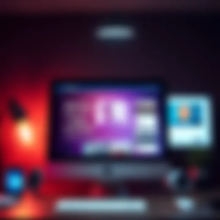 A computer screen displays a pretend social media profile with motivational quotes and personal achievements.