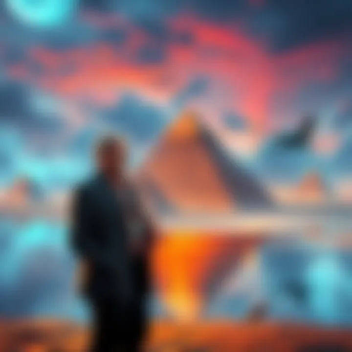 Filippo Biondi explaining findings about pyramids and underground shafts related to the Great Flood