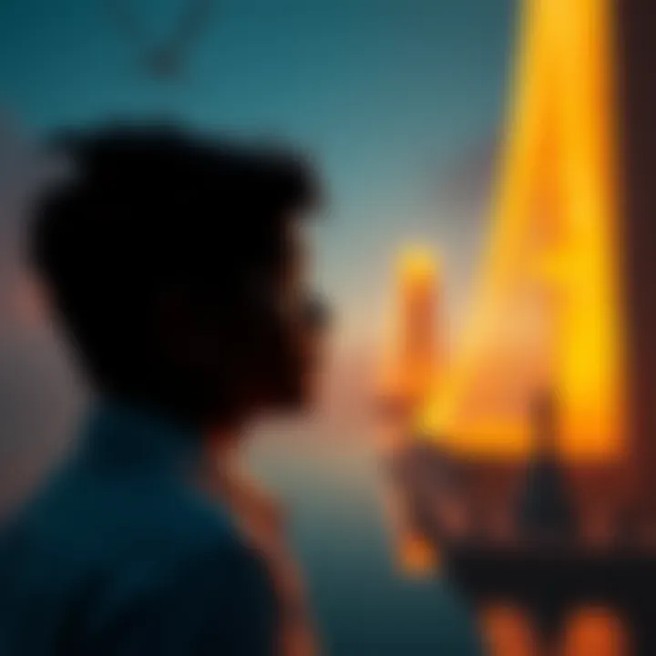 A person reflecting on their financial and emotional growth during the last phase of Sade Sati, symbolizing stability and renewal.