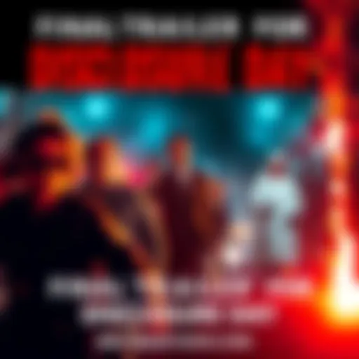 A scene from the final trailer showcasing dramatic moments from Disclosure Day, with characters in action and a tense atmosphere.