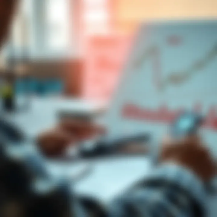 A person studying a financial chart with notes and a calculator, reflecting on money management