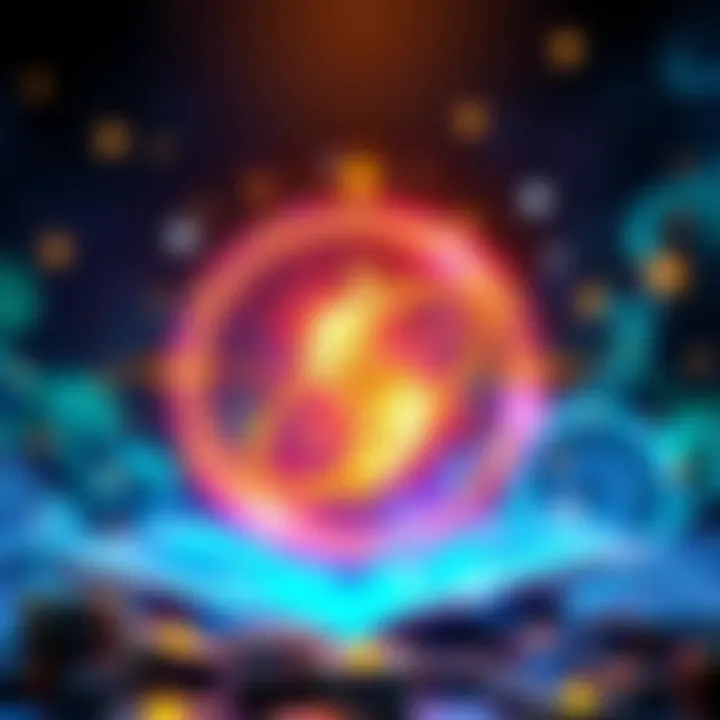 An illustration of a glowing financial symbol surrounded by magical elements and bright colors, representing empowerment and transformation in finance.