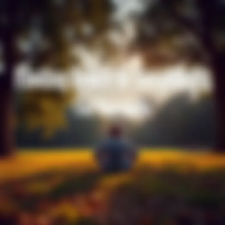 A person sitting peacefully in a park, surrounded by trees, enjoying the calmness of nature instead of seeking spiritual enlightenment.