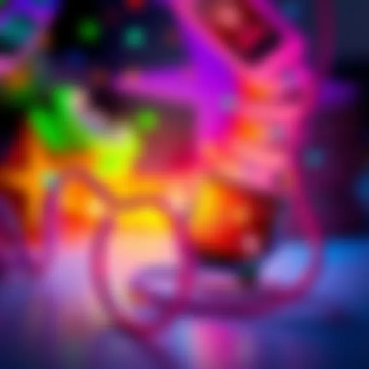 A creative representation of personal growth and exploration with a first deck, featuring vibrant colors and abstract shapes to symbolize the emotional journey.