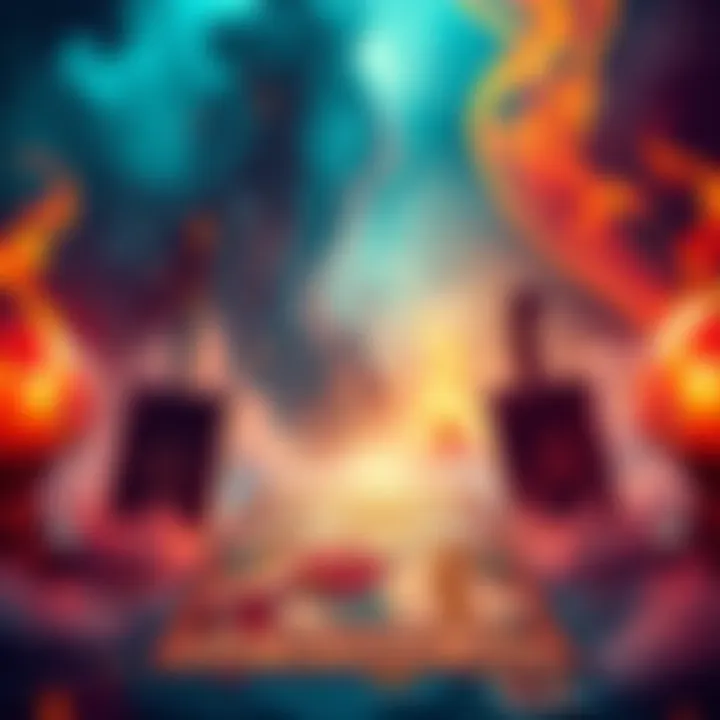 A symbolic representation of personal reflection and emotional insights related to first-time experiences, featuring tarot elements like the Ace of Wands and the Three of Swords.