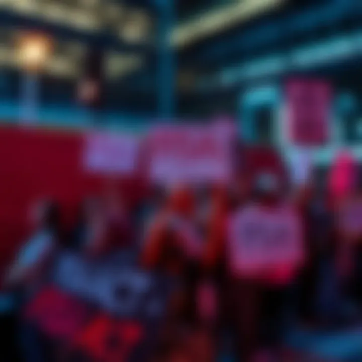 A group of concerned citizens holding signs advocating for privacy rights and reform of the FISA Act in a public demonstration.