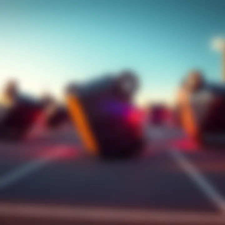 Multiple cars turned upside down in a parking lot, creating an unusual scene