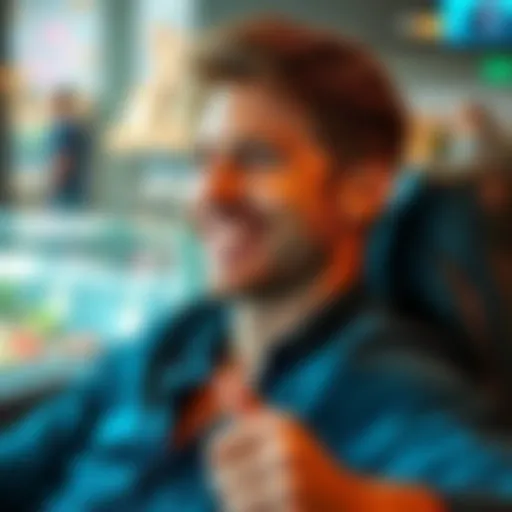 A man with an inviting smile and playful demeanor, leaning back in a casual setting, showing signs of flirtation while appearing distant and thoughtful.