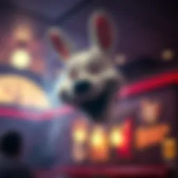 A ghostly floating head that appears to be talking inside Chuck E. Cheese, baffling the staff