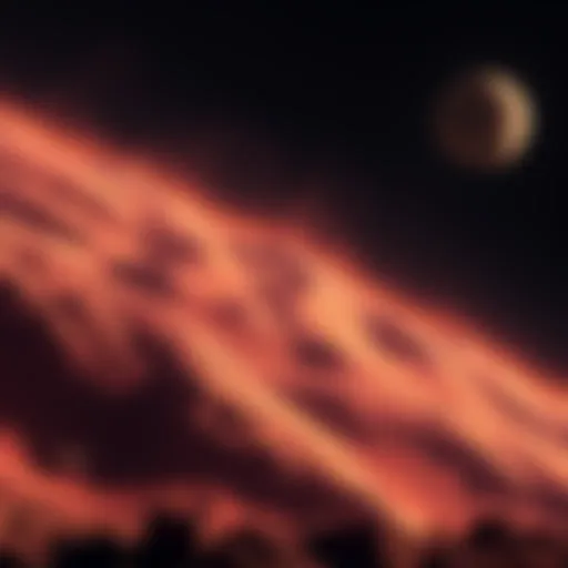 An enhanced image showing a floating object in the Martian atmosphere, highlighting its unique features