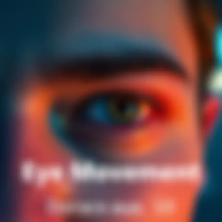 Intriguing Eye Movements in Focus 10 Close-up of a person's eyes during deep relaxation, showcasing subtle twitching movements, against a serene background