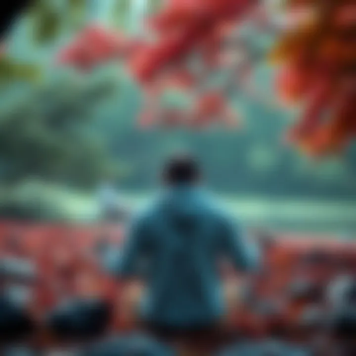 A person meditating in a peaceful environment, representing mental clarity and focus techniques.