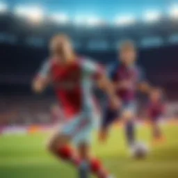 Footballers with Cancer Mars Sign Celebrated footballers Zidane and Messi in action on the field, showcasing their skills despite their Cancer Mars sign.