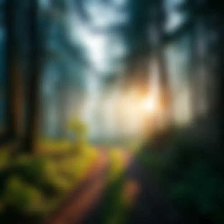 A tranquil forest path symbolizing the journey to finding purpose and mental clarity