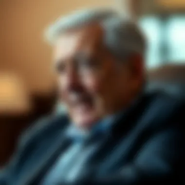 A former President speaking informally during an interview, looking relaxed and open