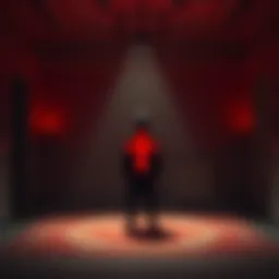 A former Satanist stands in a dimly lit room, discussing child sacrifice and adrenochrome extraction linked to the rich.