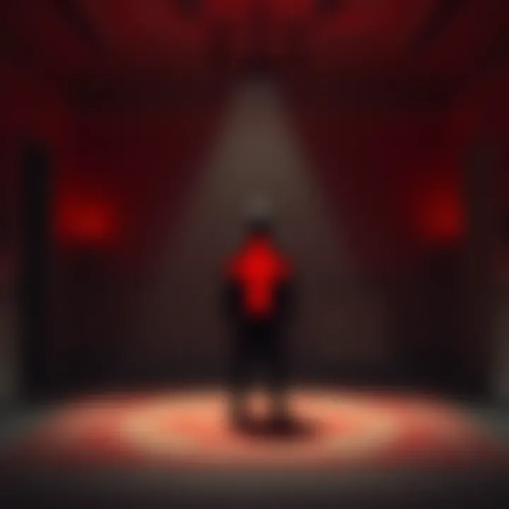 A former Satanist stands in a dimly lit room, discussing child sacrifice and adrenochrome extraction linked to the rich.