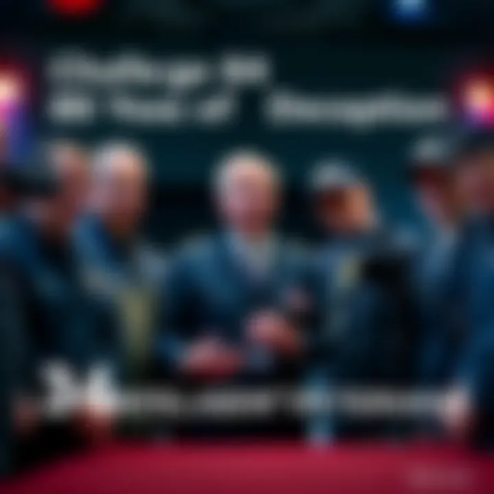 A group of 34 former intelligence veterans speaking on camera, expressing their concerns about government deception.