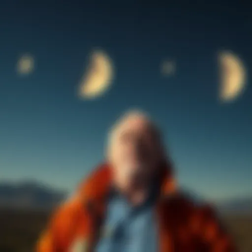 A former Israeli space chief claims President Trump knows about aliens, standing in front of a starry sky with planets visible.