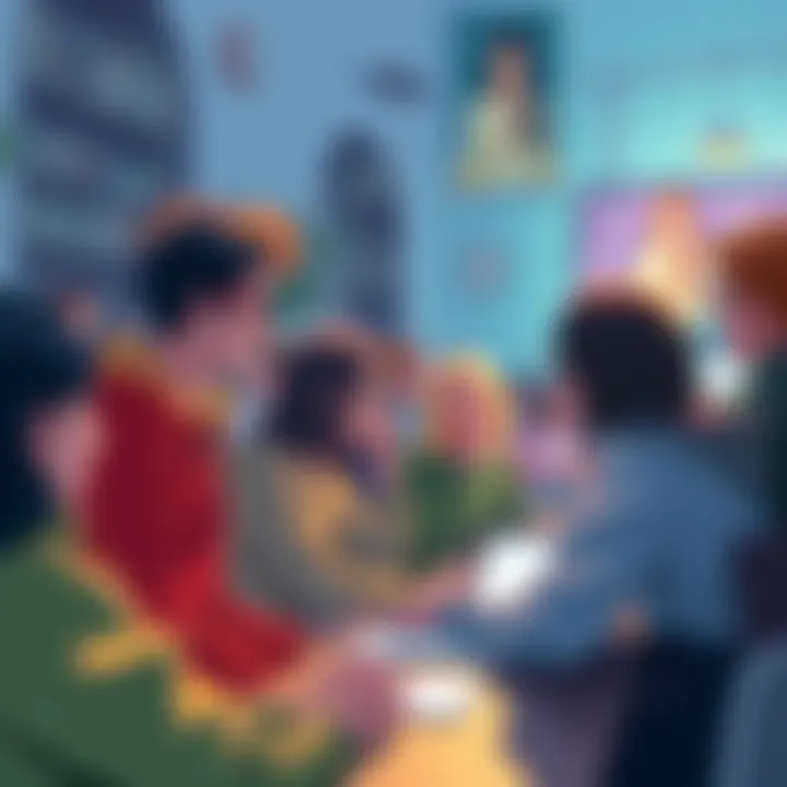 Illustration depicting diverse opinions in online forums