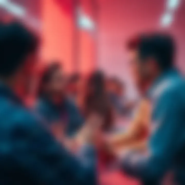 People engaging in a heated discussion about voting in an online forum, contemplating the impact of a pro-AI LLM on their community.
