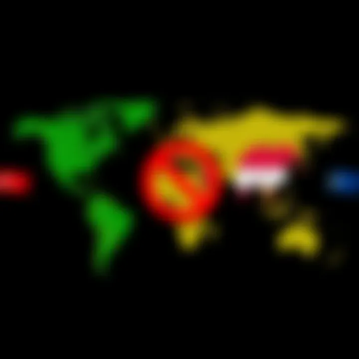 Four Nations Flag Symbols Flags of the four countries that haven't signed the Biological Weapons Convention displayed on a world map, highlighting their non-signature