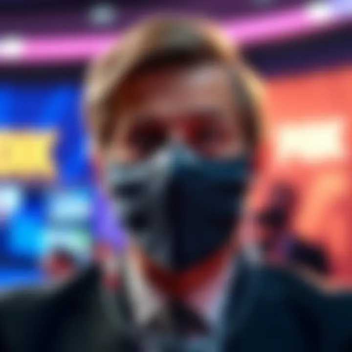 A guest on Fox News wearing a very realistic face mask that surprises the audience