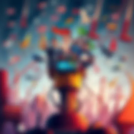 Illustration of diverse entities like governments, corporations, and tech companies representing the complex web of power in society.