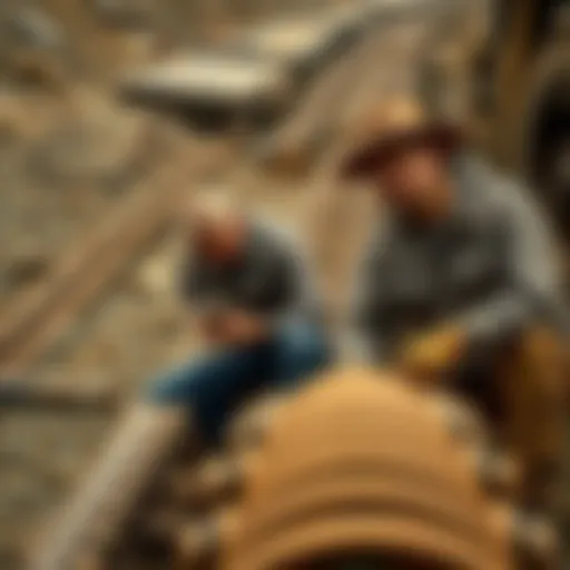 Freddy and Juan repairing the old conveyor system at a struggling Montana mine