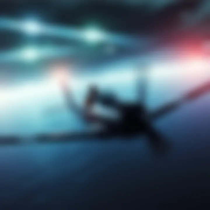 A young pilot in a small aircraft flying over dark waters, with strange lights in the sky above him, capturing the moment before his disappearance.